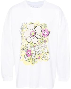 Martine Rose Oversized Long Sleeve T-Shirt - White