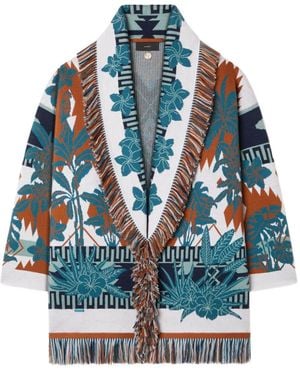 Alanui Island Soul Cardigan Mit Fransen - Blau