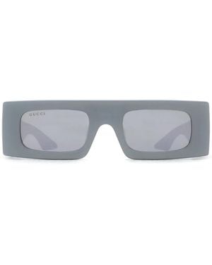 Gucci Sonnenbrille Mit Eckigem Gestell - Grau