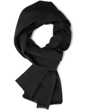 BOGGI Frayed-Edge Scarf - Black