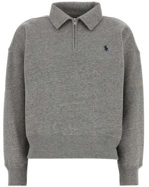 Polo Ralph Lauren Zip Polo Shirt - Grey