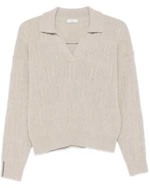 Peserico Maglione Con Scollo A V - Bianco