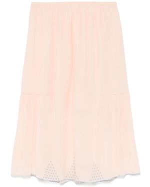 Tela Falda midi Chantal - Rosa