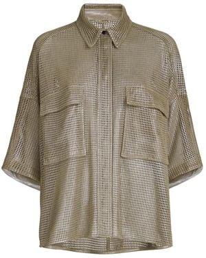 Brunello Cucinelli Short-Sleeves Shirt - Grey