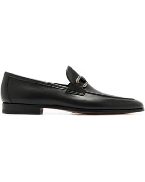 Magnanni Buckle-Detail Leather Loafers - Black