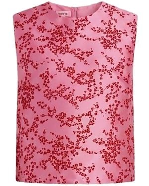 Alberta Ferretti Floral-Print Sleeveless Blouse - Pink