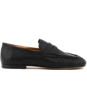 Toral Shoes Penny Leather Loafers - Black