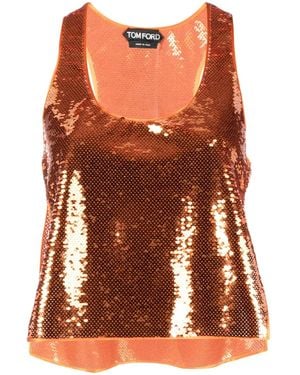 Tom Ford Sequin-Embellished Vest Top - Multicolor