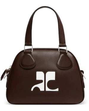 Courreges Reedition Bowling バッグ ミニ - ブラウン
