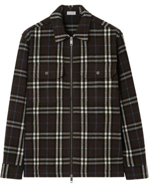 Burberry Check Flanell-Hemdjacke - Schwarz