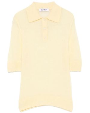ELY ELY Short-Sleeve Polo Top - Natural