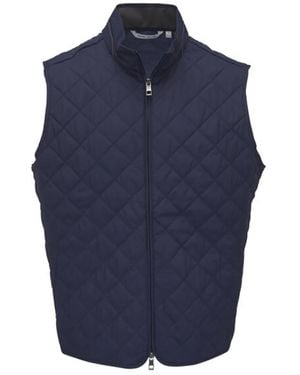 Peter Millar Quilted Diamond-Pattern Gilet - Blue