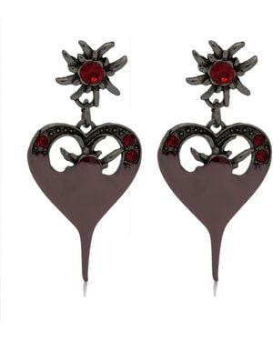 OTTOLINGER Dipped Heart Earrings - Black