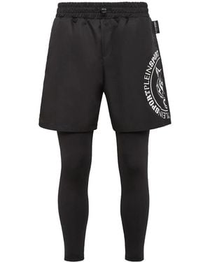 Philipp Plein ロゴ レギンス - ブラック