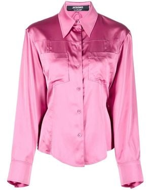 Jacquemus Open-Back Shirt - Pink