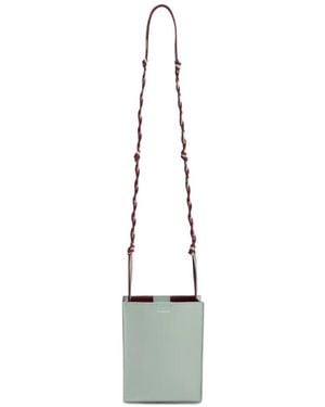 Jil Sander Small Tangle Leather Shoulder Bag - White