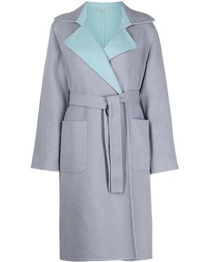 Alberta Ferretti Reversible Virgin Wool-Blend Coat - Blue