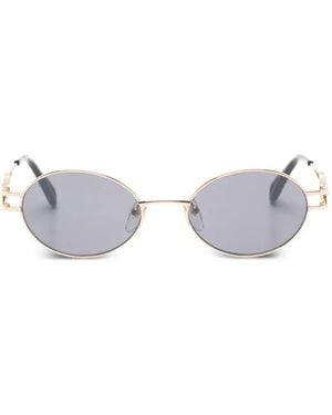 Zadig & Voltaire Wing-Detail Oval-Frame Sunglasses - White