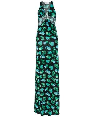 Coperni C-Logo Printed Maxi Dress - Green