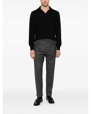 Gran Sasso Ribbed-Knit Jumper - Black