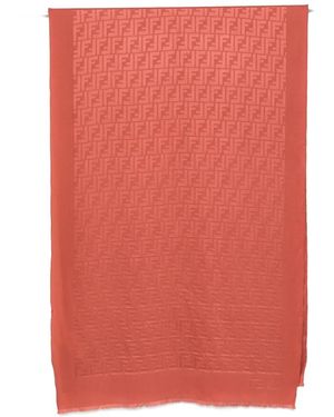 Fendi Bufanda Con Motivo Ff - Rosa