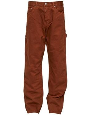vowels Overdyed Painter Trousers - Brown