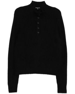 James Perse Leichter Pullover Mit Knöpfen - Schwarz