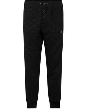 Philipp Plein Monogram Jogger Trousers - Black