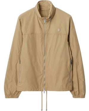 Burberry Logo-Badge Jacket - Natural