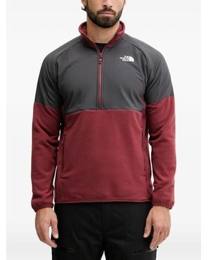 The North Face Glacier Heavyweight Grid-Patterned Sweatshirt - Red