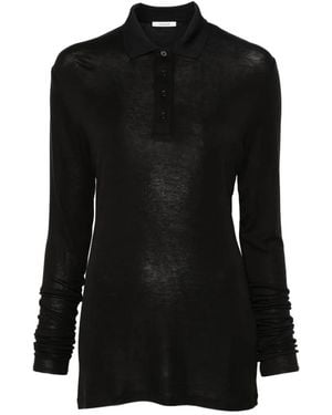 Entire studios Buttoned Polo Shirt - Black