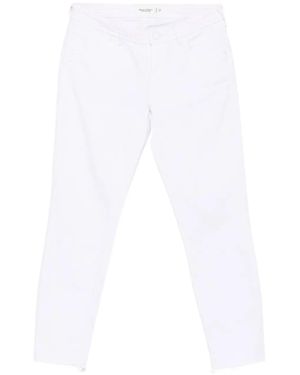 Marc O' Polo Frayed-Hem Pants - White