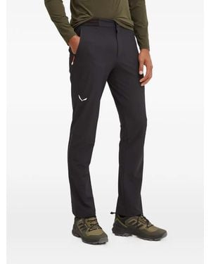 Salewa Logo-Print Performance Trousers - Black