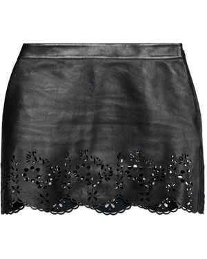 Isabel Marant Leather Skirt 'Natea' - Black