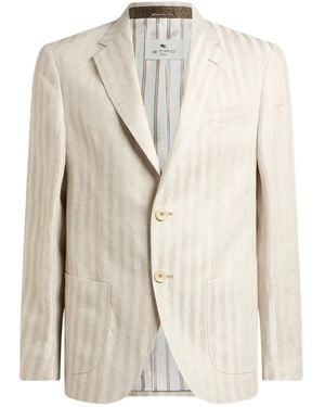 Etro Blazer À Rayures - Neutre