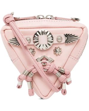 TOGA TOO Bolso Mini De Piel Con Apliques - Rosa