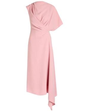 ROKSANDA Elva Draped Asymmetric Midi Dress - Pink