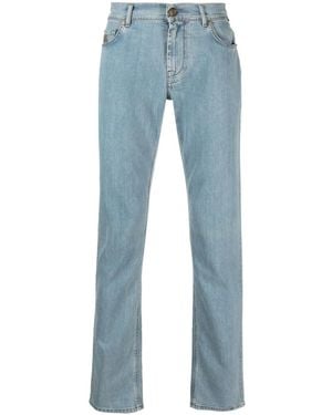 Corneliani Mid-Rise Straight-Leg Jeans - Blue