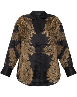 AllSaints Bernie Paisley Blouse - Grey