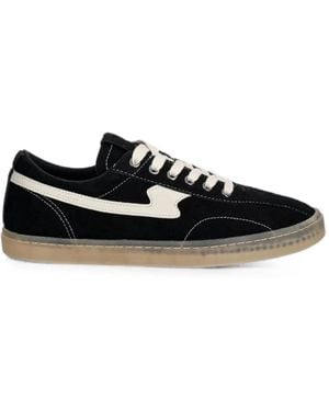 Stepney Workers Club S-Strike Suede Logo-Patch Trainers - Black