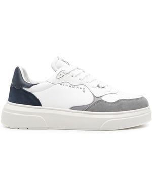 John Richmond Logo-Debossed Snekaers - White