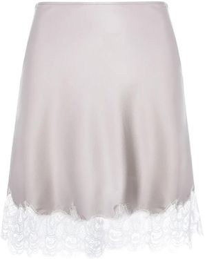 MANURI Josephine Lace Mini Skirt - White