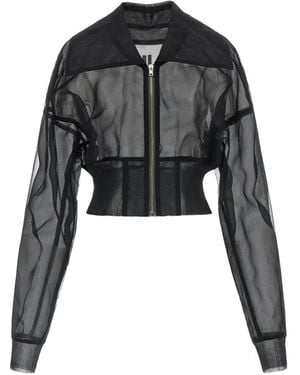 Rick Owens Nylon Bomber Jacket - Black
