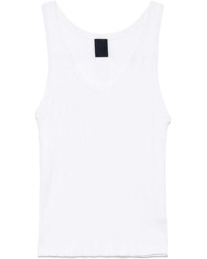 Juun.J Ribbed Tank Top - White