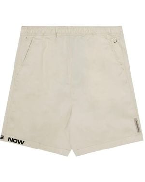 Aape By A Bathing Ape Logo Embroidered Shorts - Natural