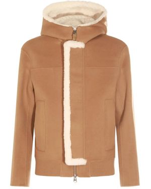 Mackage Shearling-Jacke mit Kapuze - Braun