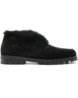 Santoni Desert Suede Loafers - Black