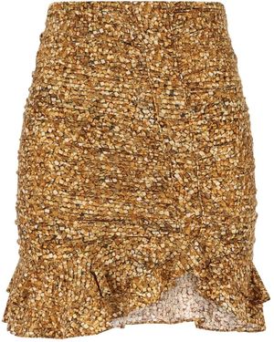 Isabel Marant Mosaic Rok Met Ruches - Naturel