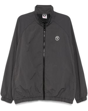 Aape By A Bathing Ape Aapenow Moonface-Logo Windbreaker Jacket - Black