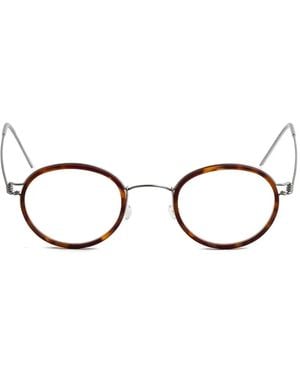 Lindberg Lex Round-Frame Glasses - Black
